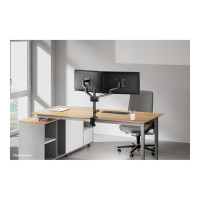 Produktbild för Neomounts DS60-425BL2 monteringssats - fullständig rörelse - för 2 monitorer - svart