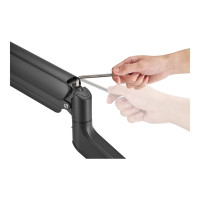 Produktbild för Neomounts DS70PLUS-450BL1 monteringssats - fullständig rörelse - för böjd LCD-skärm - svart