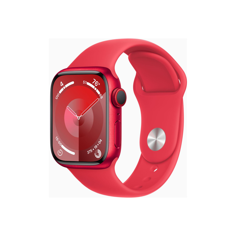 Produktbild för Apple Watch Series 9 (GPS + Cellular) (PRODUCT) RED - röd aluminium - smart klocka med sportband - röd - 64 GB