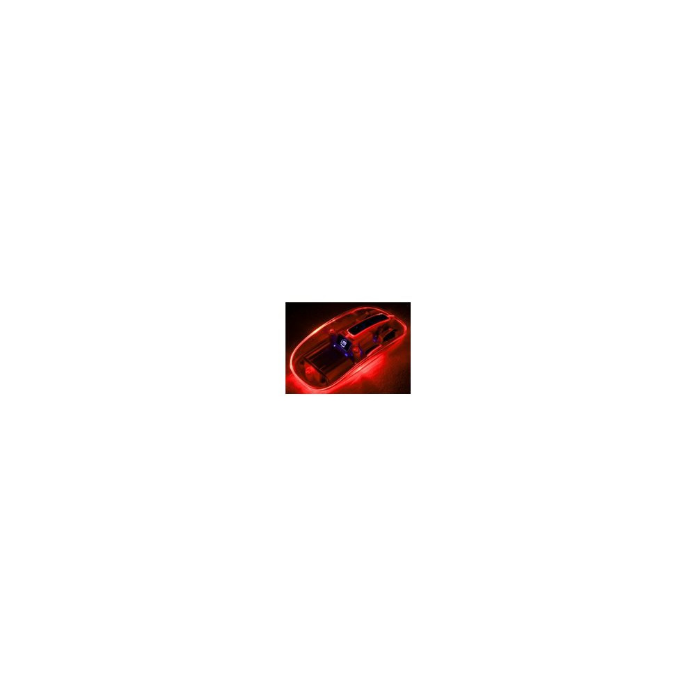 Produktbild för Manhattan - mus - laddningsbar - 2.4 GHz - transparent, klar, svart