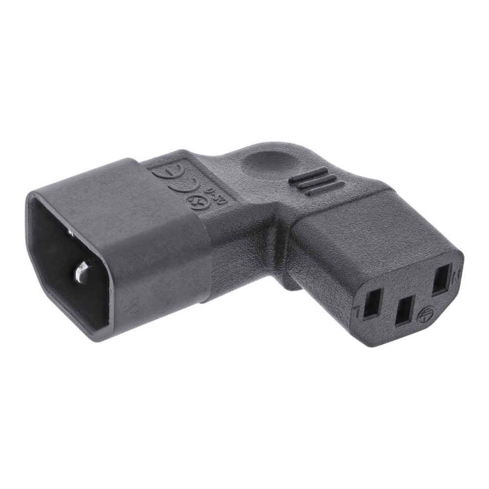Produktbild för InLine - adapter för effektkontakt - IEC 60320 C14 till power IEC 60320 C13