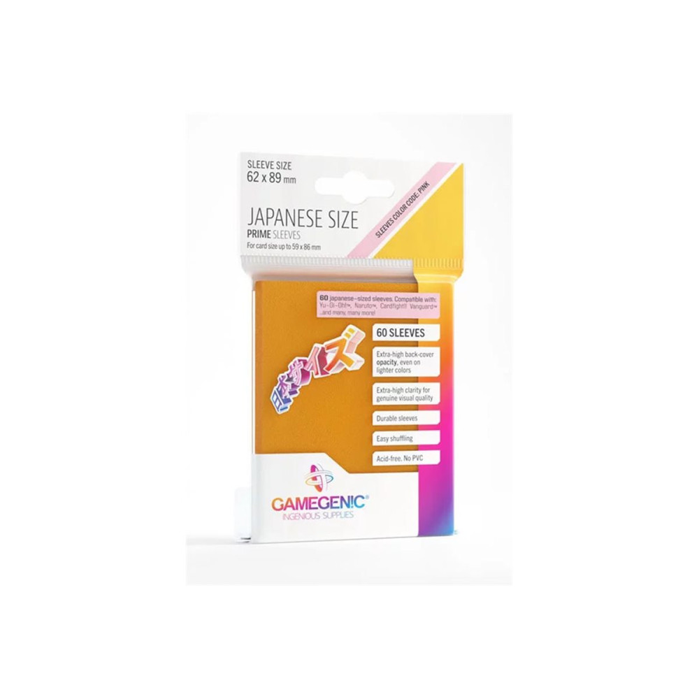 Produktbild för Gamegenic - skyddsficka för köpkort - för 59 x 86 mm - orange (paket om 60)