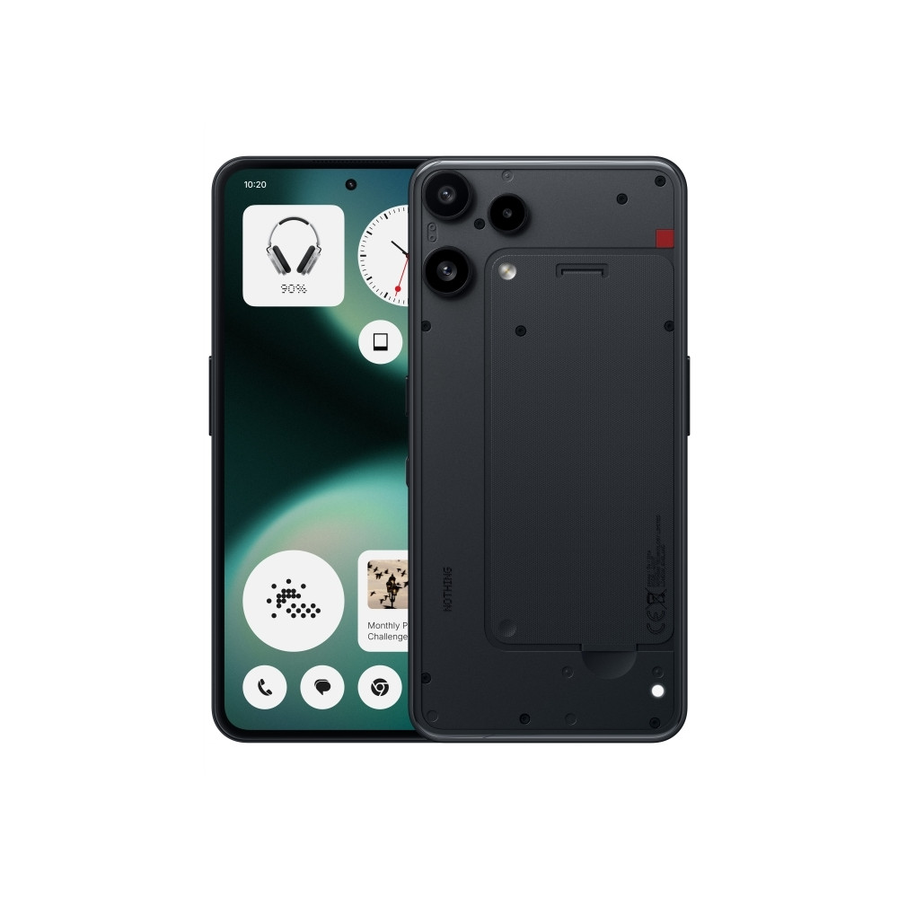 Produktbild för Nothing Phone (3a) Lite - svart - 5G pekskärmsmobil - 128 GB - GSM