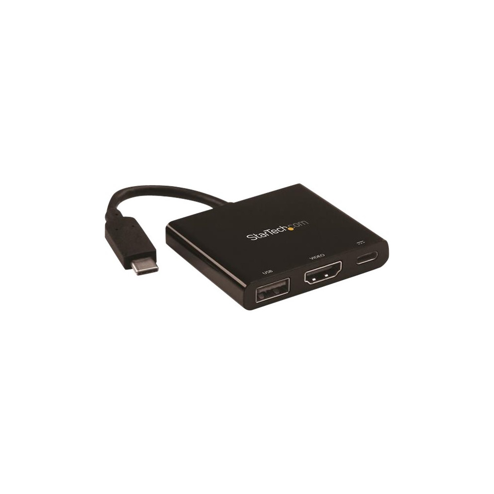 Produktbild för Startech USB-C to HDMI Adapter - 4K 30Hz - Thunderbolt 3 Compatible - with Power Delivery (USB PD) - USB C Adapter Converter (CDP2HDUACP) - dockningsstation - USB-C / Thunderbolt 3 - HDMI