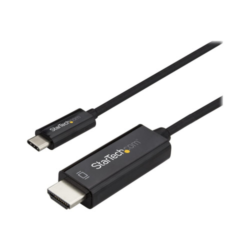StarTech.com StarTech.com USB C till HDMI-kabel på 2 m ‒ videokabeladapter USB Type C till HDMI 2.0 för 4K vid 60 Hz ‒ Thunderbolt 3-kompatibel ‒ bärbar dator till HDMI-skärm ‒ DP 1.2 Alt-läge HBR2 ‒ svart - adapterkabel - HDMI / USB - 2 m