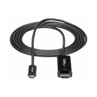 Produktbild för StarTech.com USB C till HDMI-kabel på 2 m ‒ videokabeladapter USB Type C till HDMI 2.0 för 4K vid 60 Hz ‒ Thunderbolt 3-kompatibel ‒ bärbar dator till HDMI-skärm ‒ DP 1.2 Alt-läge HBR2 ‒ svart - adapterkabel - HDMI / USB - 2 m