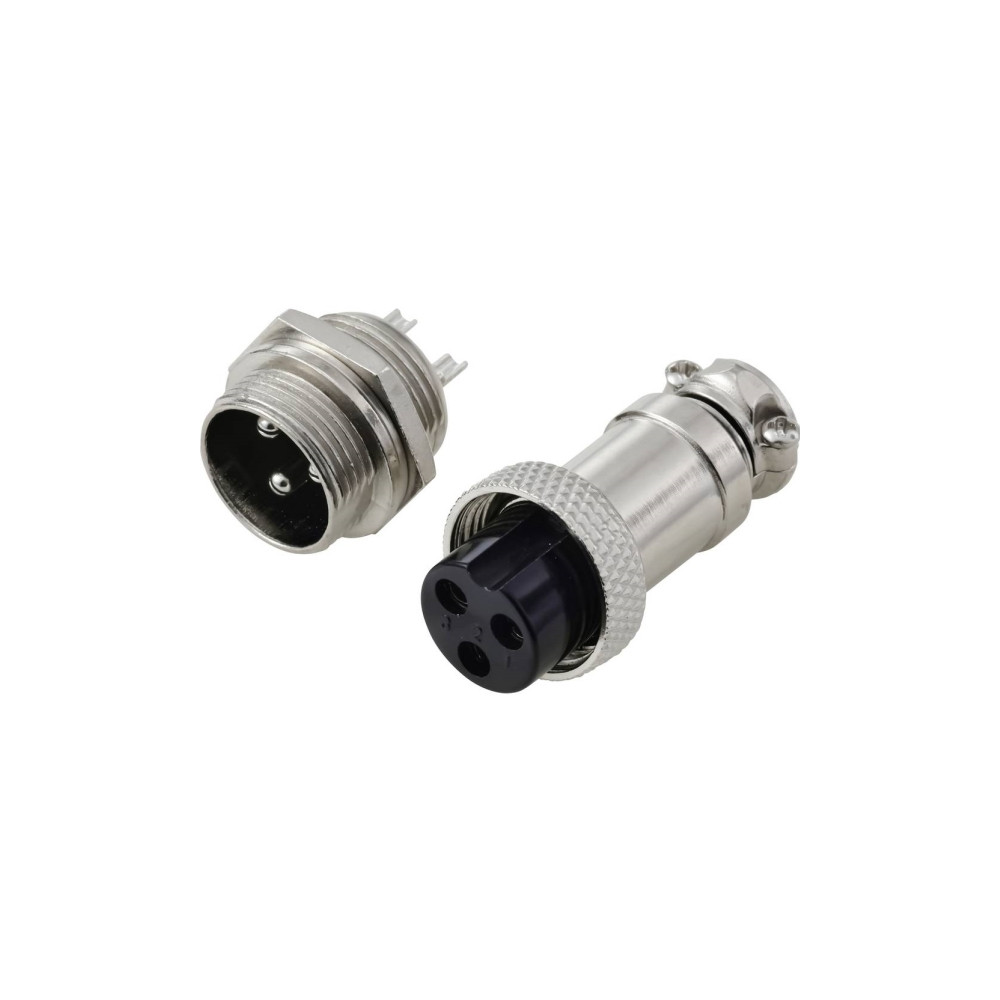 Produktbild för TRU COMPONENTS TC-13895636 rundstiftskontakt 3-polig GX16, 2...