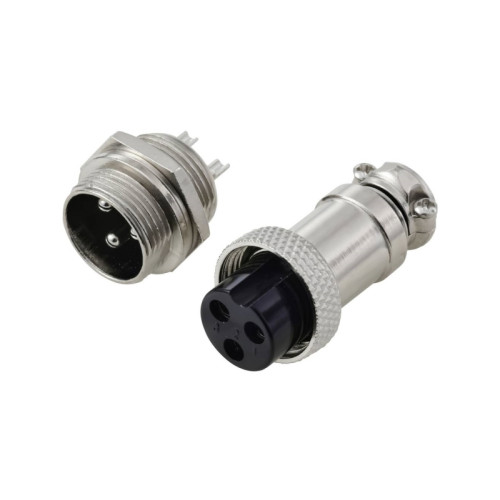 TRU Components TRU COMPONENTS TC-13895636 rundstiftskontakt 3-polig GX16, 2...