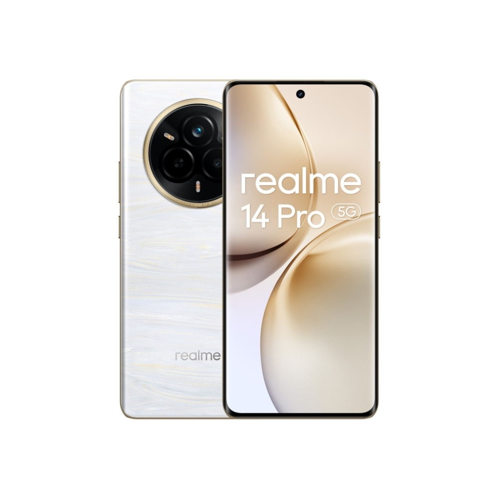 Produktbild för Realme 14 Pro - pärlvit - 5G pekskärmsmobil - 256 GB - GSM