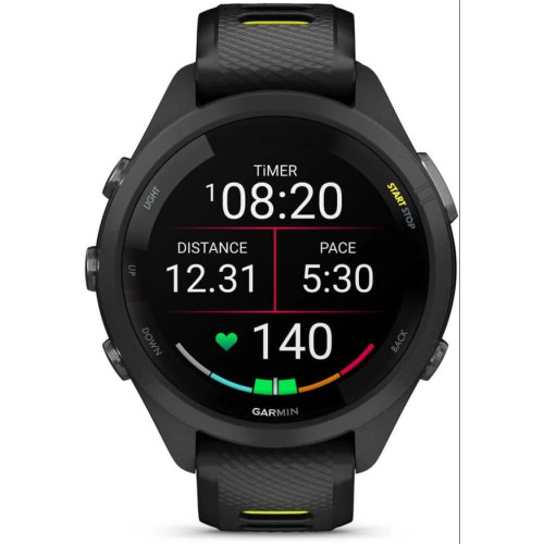 Garmin Garmin Forerunner 265S smartwatch. Svart bezel och hölje med...