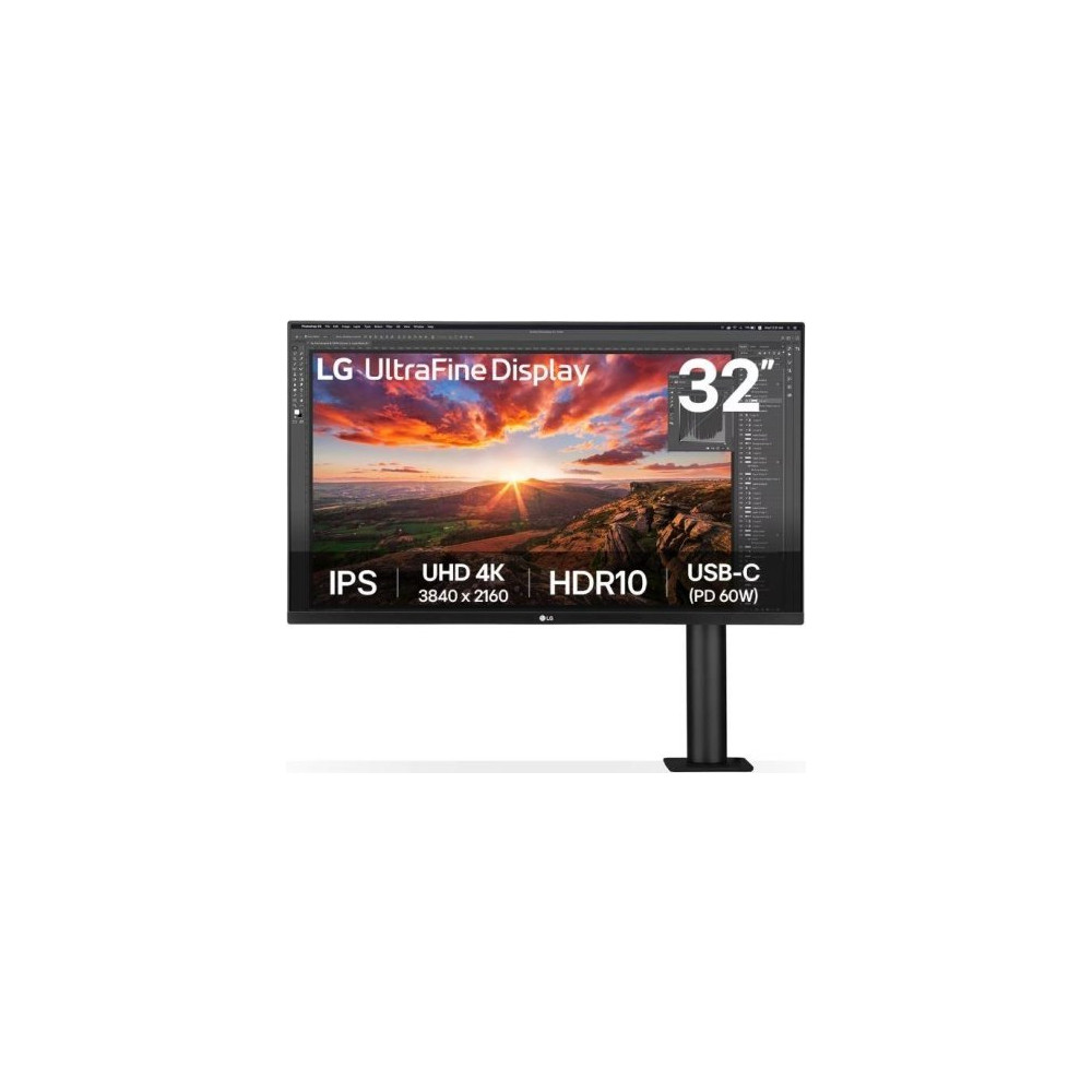 Produktbild för LG 32UN880K-B | 32 " | IPS | 16:9 | 60 Hz | 5 ms | 3840 x 21...