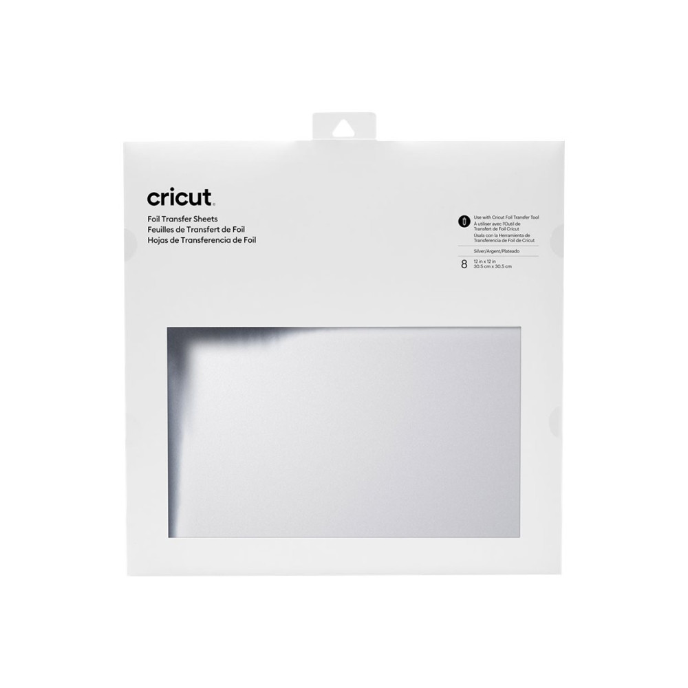 Produktbild för Cricut - foil transfer sheet - 30.5 x 30.5 cm - 8 ark - silver
