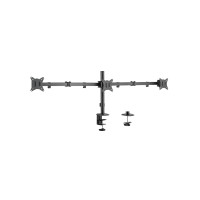 Produktbild för LogiLink monteringssats - justerbara dubbla armar - för 3 monitorer - arm längd: 658 mm - svart