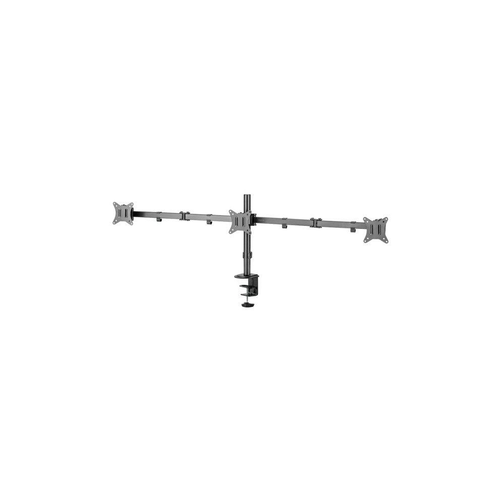 Produktbild för LogiLink monteringssats - justerbara dubbla armar - för 3 monitorer - arm längd: 658 mm - svart