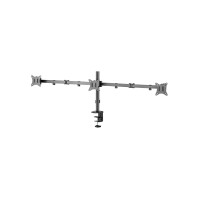 Produktbild för LogiLink monteringssats - justerbara dubbla armar - för 3 monitorer - arm längd: 658 mm - svart