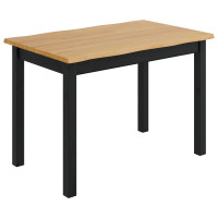 Produktbild för Matbord EKAI Svart 112 x 70 x 76,5 cm Massiv furu
