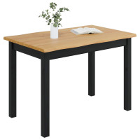 Produktbild för Matbord EKAI Svart 112 x 70 x 76,5 cm Massiv furu