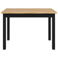 Produktbild för Matbord EKAI Svart 112 x 70 x 76,5 cm Massiv furu