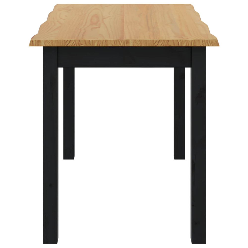 Produktbild för Matbord EKAI Svart 112 x 70 x 76,5 cm Massiv furu