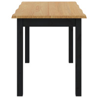 Produktbild för Matbord EKAI Svart 112 x 70 x 76,5 cm Massiv furu