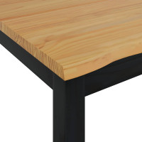 Produktbild för Matbord EKAI Svart 112 x 70 x 76,5 cm Massiv furu