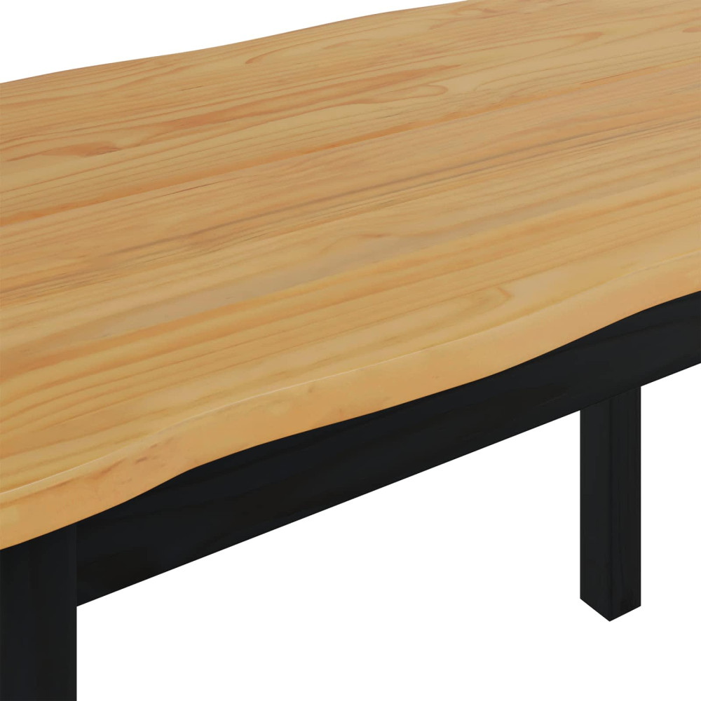 Produktbild för Matbord EKAI Svart 112 x 70 x 76,5 cm Massiv furu