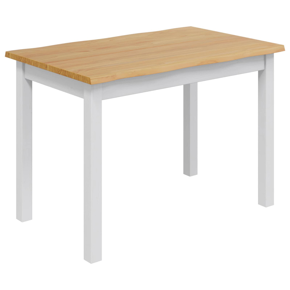 Produktbild för Matbord EKAI Vit 112 x 70 x 76,5 cm Massiv furu