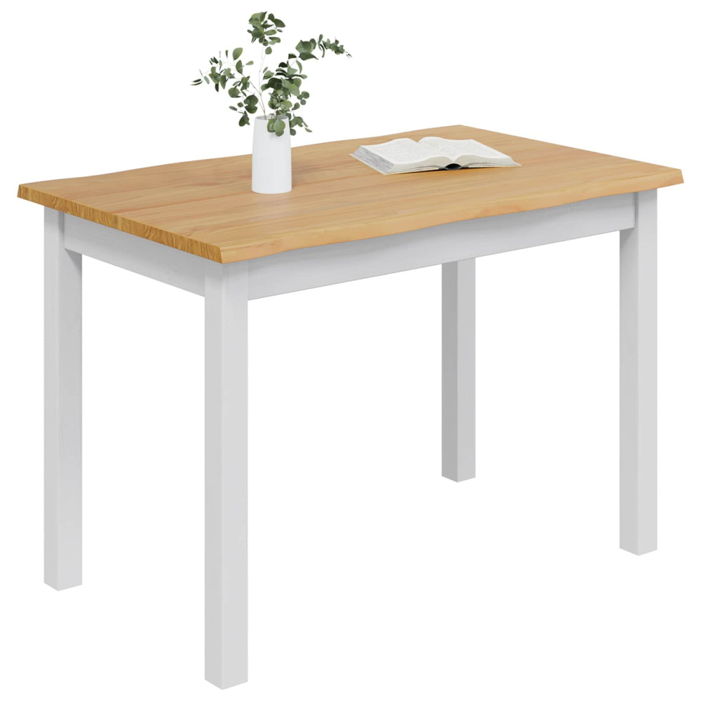 Produktbild för Matbord EKAI Vit 112 x 70 x 76,5 cm Massiv furu