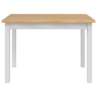 Produktbild för Matbord EKAI Vit 112 x 70 x 76,5 cm Massiv furu