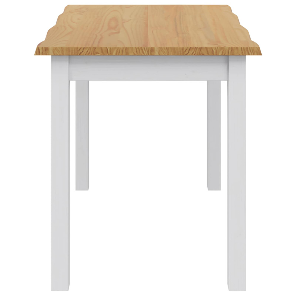 Produktbild för Matbord EKAI Vit 112 x 70 x 76,5 cm Massiv furu
