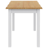 Produktbild för Matbord EKAI Vit 112 x 70 x 76,5 cm Massiv furu