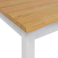 Produktbild för Matbord EKAI Vit 112 x 70 x 76,5 cm Massiv furu