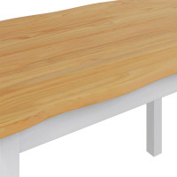 Produktbild för Matbord EKAI Vit 112 x 70 x 76,5 cm Massiv furu