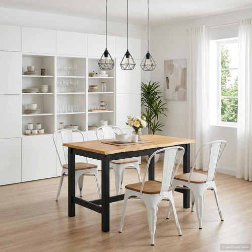 vidaXL Högt Barbord EKAI Svart 112 x 70 x 91 cm Massiv furu