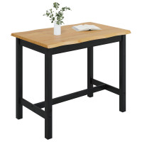 Produktbild för Högt Barbord EKAI Svart 112 x 70 x 91 cm Massiv furu