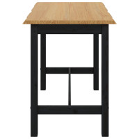 Produktbild för Högt Barbord EKAI Svart 112 x 70 x 91 cm Massiv furu