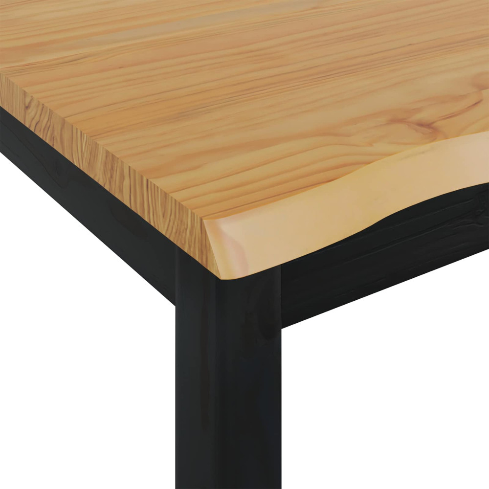 Produktbild för Högt Barbord EKAI Svart 112 x 70 x 91 cm Massiv furu