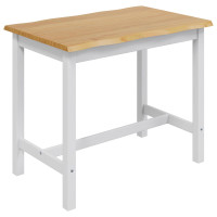 Produktbild för Högt Barbord EKAI Vit 112 x 70 x 91 cm Massiv furu