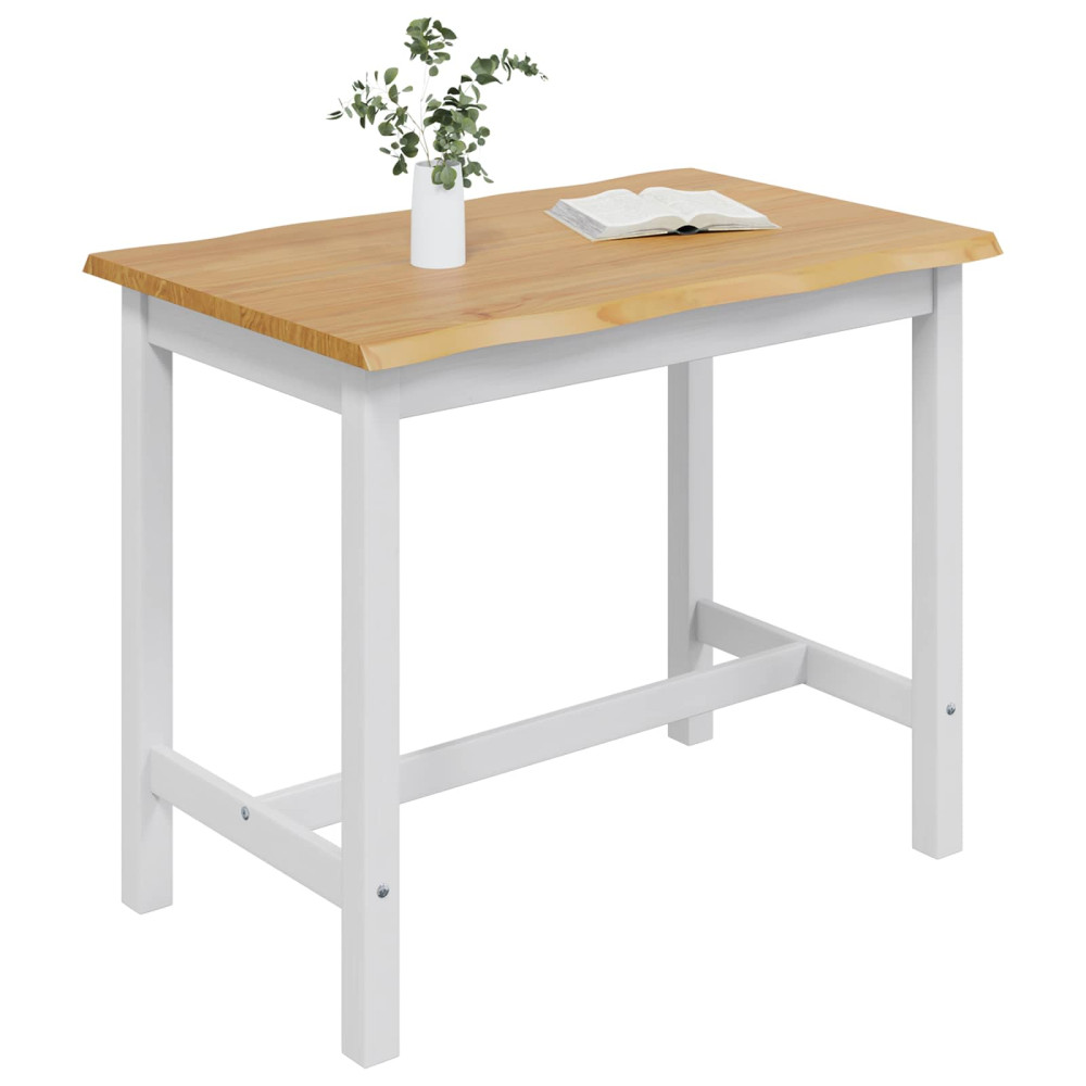 Produktbild för Högt Barbord EKAI Vit 112 x 70 x 91 cm Massiv furu