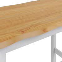 Produktbild för Högt Barbord EKAI Vit 112 x 70 x 91 cm Massiv furu