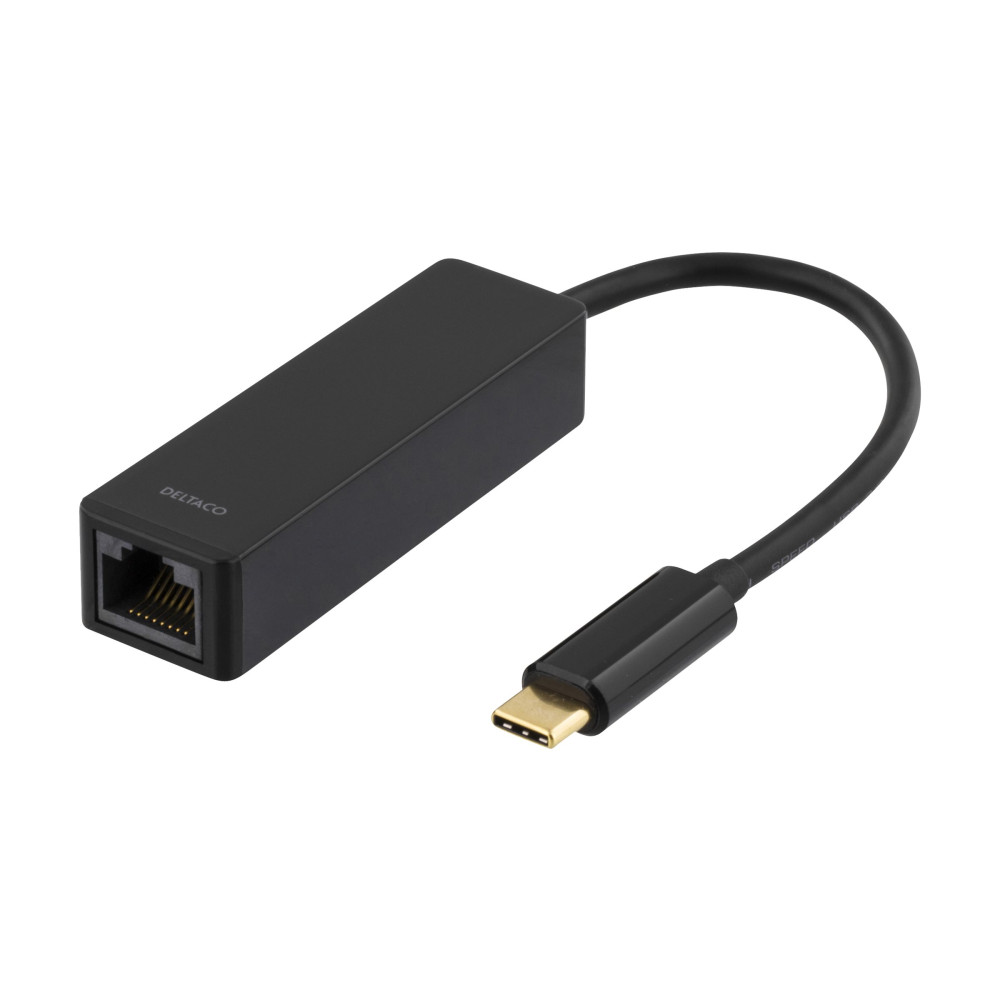 Produktbild för DELTACO USBC-GIGA - nätverksadapter - USB 3.1 - Gigabit Ethernet