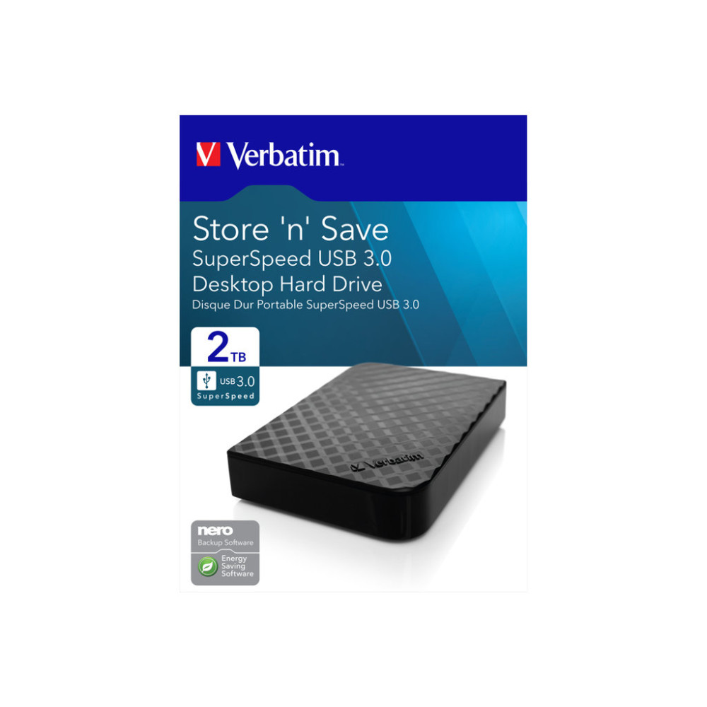Produktbild för Verbatim Store 'n' Save - hårddisk - 2 TB - USB 3.0