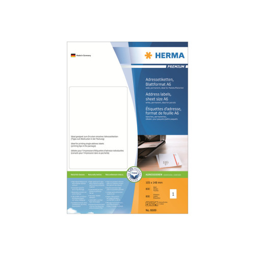 HERMA HERMA Premium - adresslappar - matt - 800 etikett (er) - A6