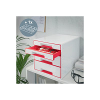 Produktbild för Leitz WOW CUBE - lådskåp - för A4 Plus - röd