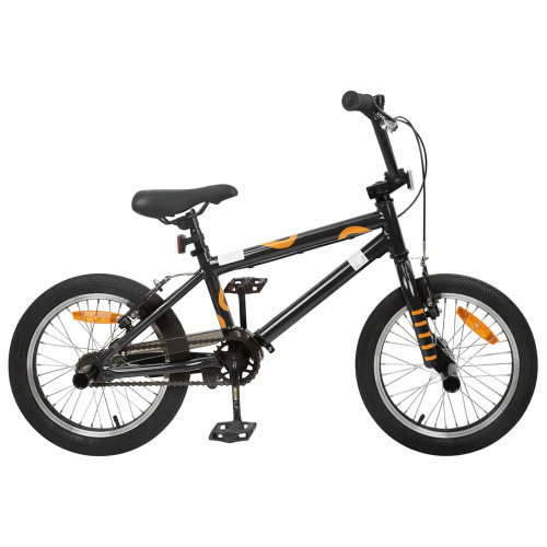 vidaXL BMX Cykel 16 Tum för 5-8 år gammal Svart