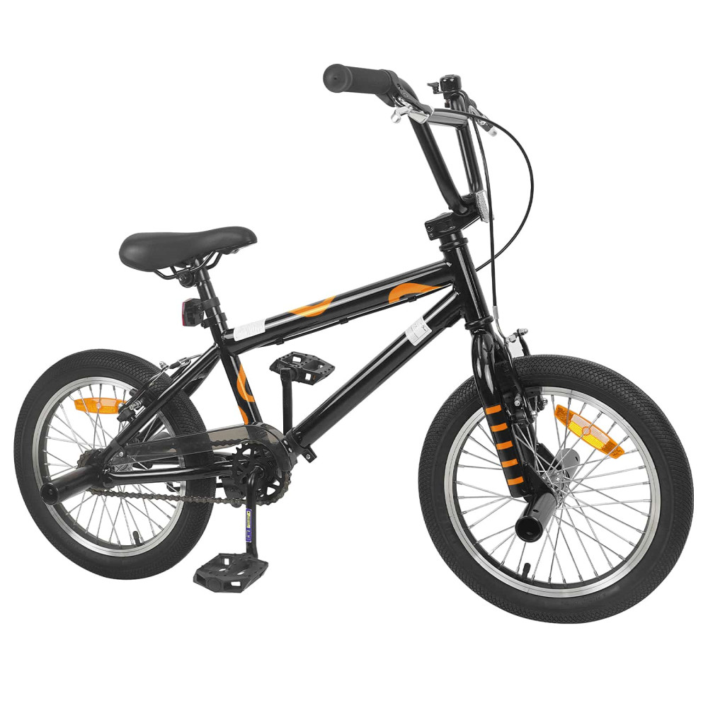 Produktbild för BMX Cykel 16 Tum för 5-8 år gammal Svart