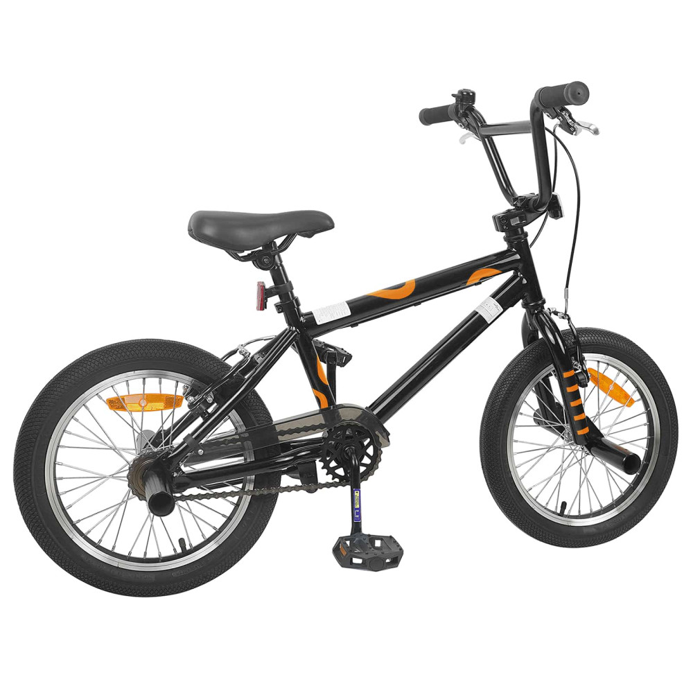 Produktbild för BMX Cykel 16 Tum för 5-8 år gammal Svart