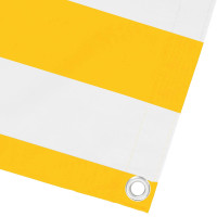 Produktbild för Balkongskärm 180 x 300 cm Tyg med PU-beläggning Gul och Vit
