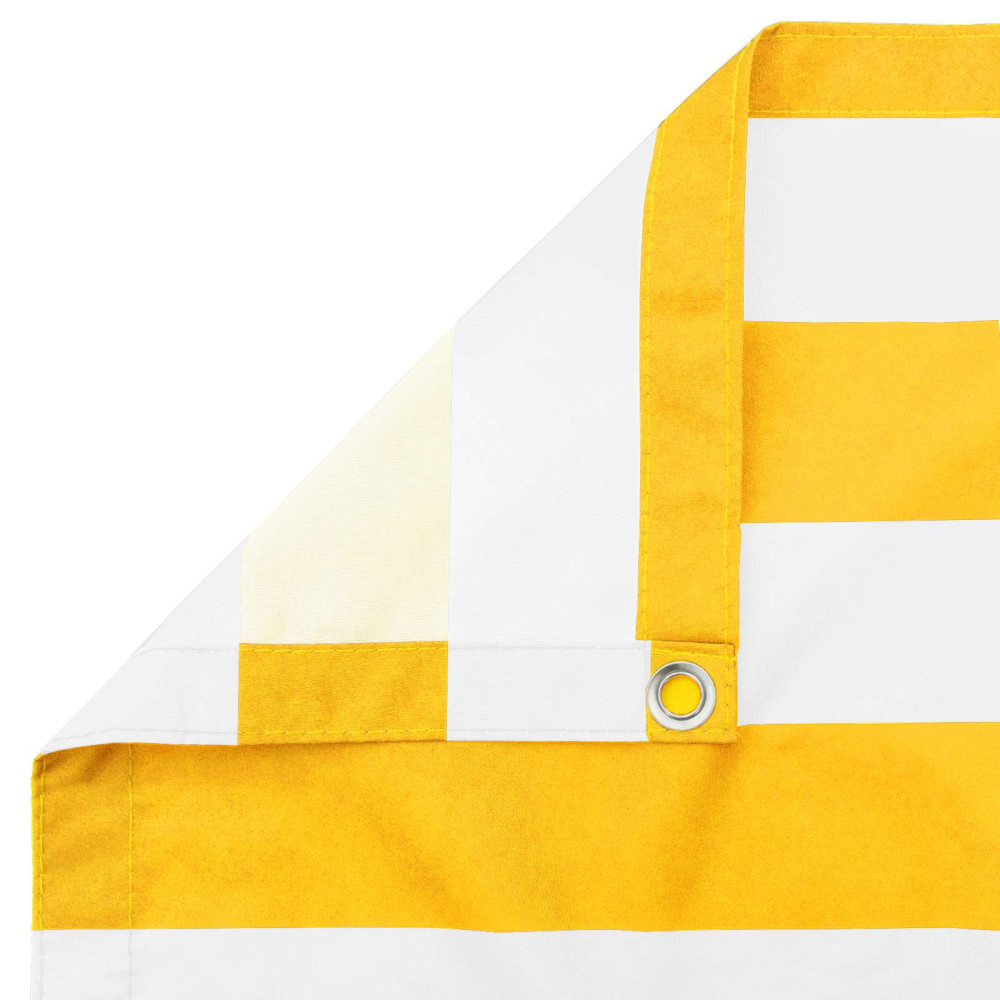 Produktbild för Balkongskärm 180 x 300 cm Tyg med PU-beläggning Gul och Vit
