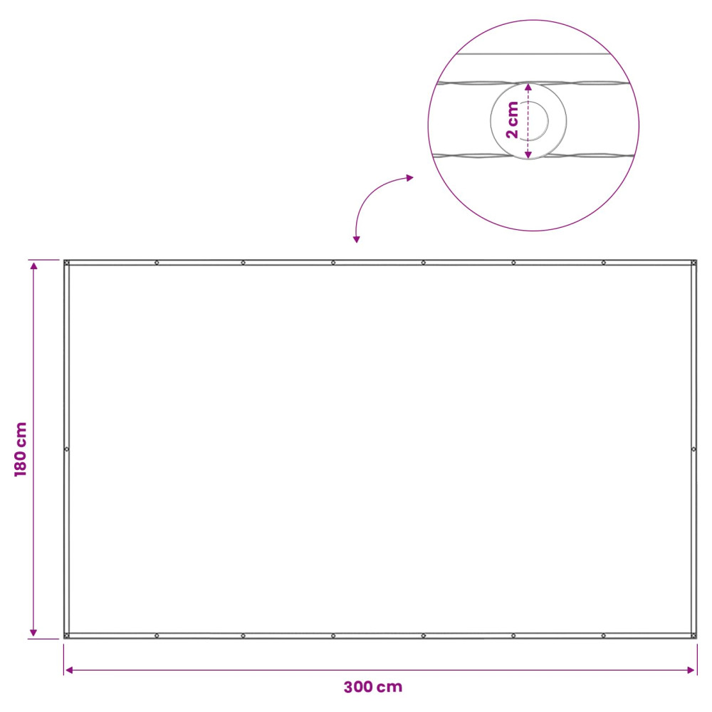 Produktbild för Balkongskärm 180 x 300 cm Tyg med PU-beläggning Gul och Vit